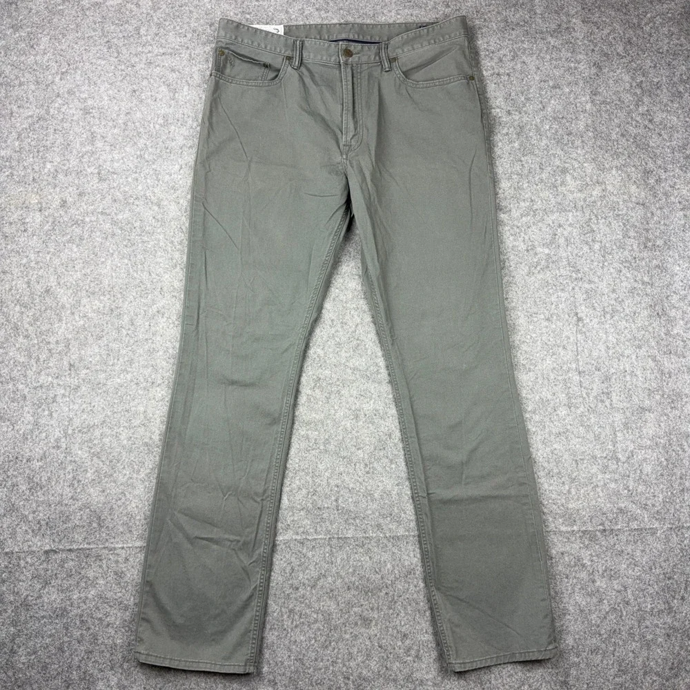 Polo Ralph Lauren Pants Men 36x34 Gray Varick Slim Straight Stretch Chino Casual